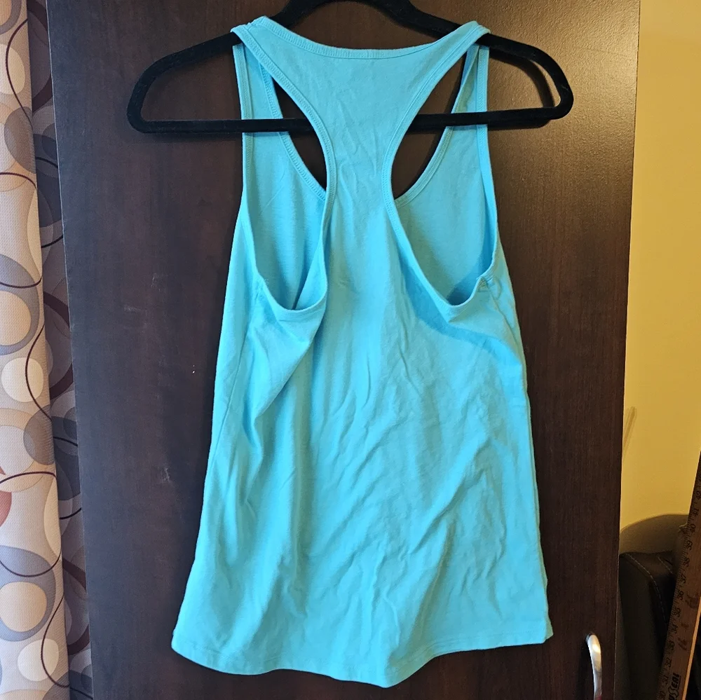 Turquoise Racerback Tank Top - Picture 2 of 3